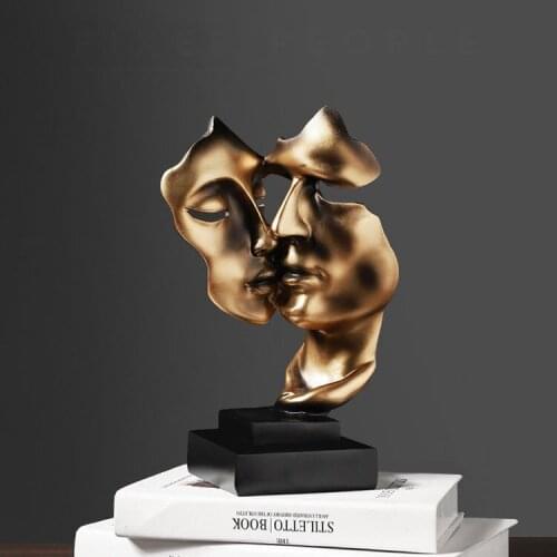 Man Couple Model Decoration Abstract Figures Home Decor Decorative Statues Sculpture House Home Decoration Living Room Mask