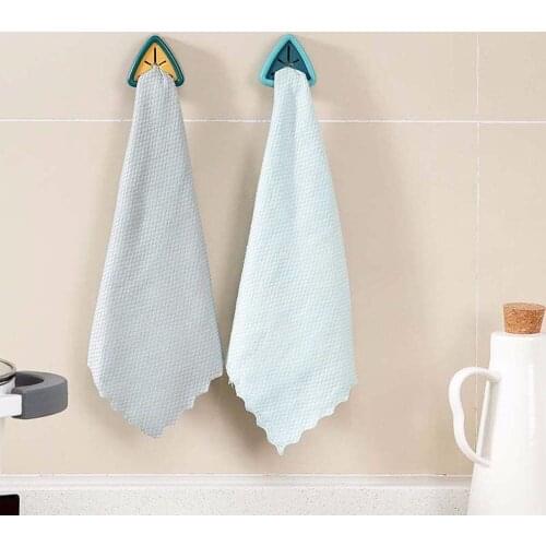 Wall Sucker Towel Holder Washing Cloth Rag Hook Free Punch Storage Hanger Hand Towel Rack Kitchen Bathroom Tools