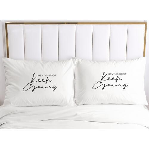 2PCS 3D Pillow Cases 60x70 70x70 Nordic Decoration Throw Pillow Cover Bedding White Letter PillowCase Customize size/design