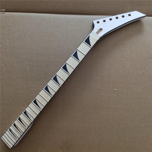 Unfinished 24 Frets Maple Electric Guitar Neck Replacement Maple Fingerboard Locking Nut