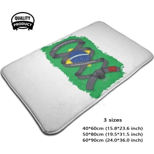 There Is No Losing In Jiu Jitsu You Either Win Or You Learn - Bjj Quote - Brazilian Jiu Jitsu Door Mat Foot Pad Home Rug