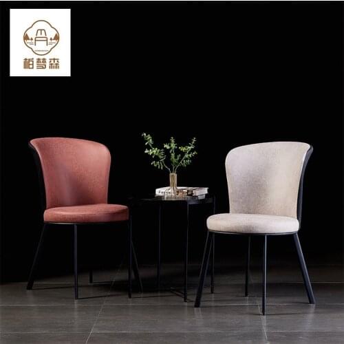 Nordic Dining Chair Synthetic Leather Home Furniture Coffee Lounge Chair Modern Accent Chairs Living Room Muebles Chair cheap