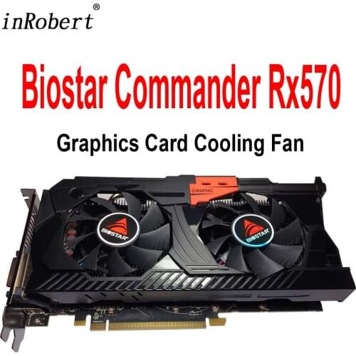 New DIY lD-8015M12B Cooling Fan Replacement For Biostar Commander OC Gaming Radeon Rx570 RX 570 Graphics Video Card