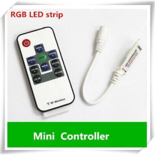 Wholesale 50pcs DC 5V-24V 12A / 3 channels Mini Wireless RF RGB LED strip Controller