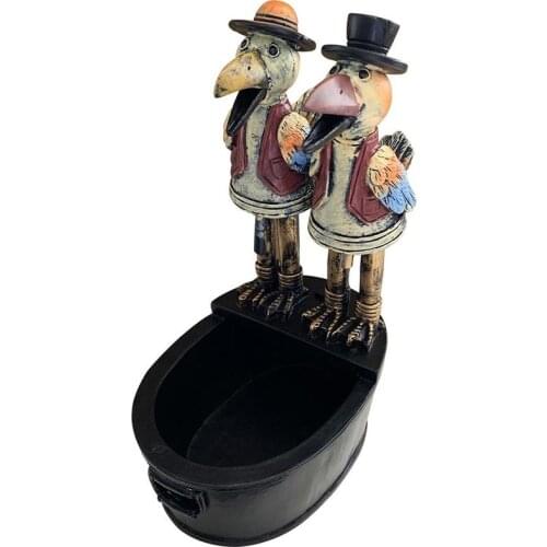 Resin Owl Water Fountain Statue Animal Model Ornamental Multi-Color Freestanding Garden Decor For Yard Animal Water Fountain