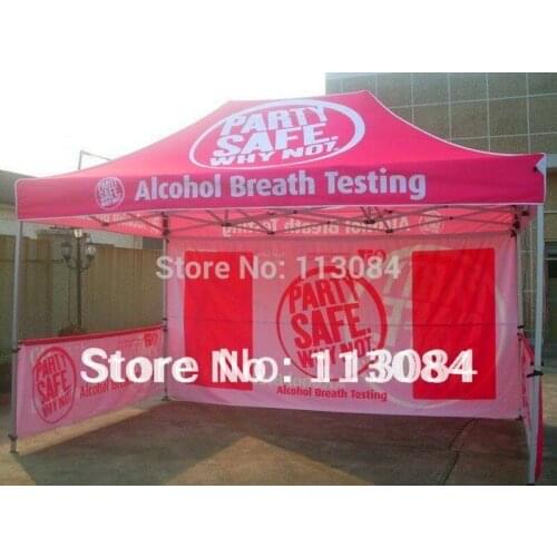 Professional 4m x 6m Aluminum Frame Advertising Party Gazebo Folding Marquee Tent Canopy Awning with Dye-Sublimation Printing