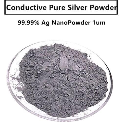 Conductive Pure Silver Powder 99.99% Ag NanoPowder 1um