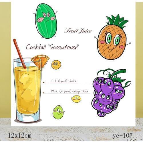 AZSG Fruit party Clear Stamps For DIY Scrapbooking/Card Making/Album Decorative Rubber Stamp Crafts