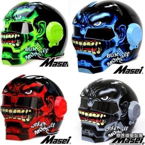 MASEI 610 Gaint IRONMAN motorcycle helmet Casque motocross half helmet Personality open face helmet Trend Cycle helmet 4 Colors