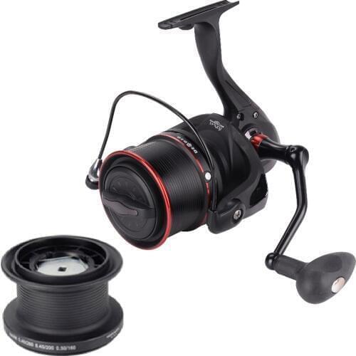 Hiumi TP8000 Saltwater Spinning Reel 13 Stainless Steel Shielded Bearings Powerful Baking Finish Body 4.11 Gear Ratio With Spare