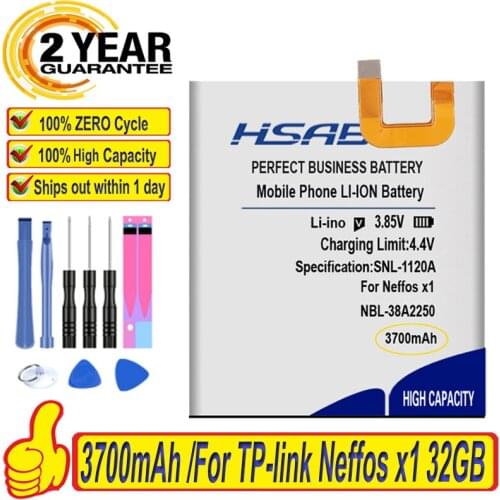 Top Brand 100% New 3700mAh NBL-38A2250 Battery for TP-link Neffos x1 32GB,TP902A Batteries + free tools