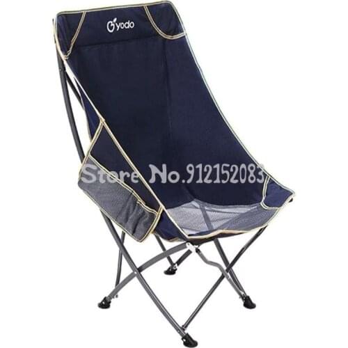 Outdoor Folding Chair Super Portable Back Rest Lounge Chair Leisure Beach Moon Chair Sketching Maza Fishing Chair