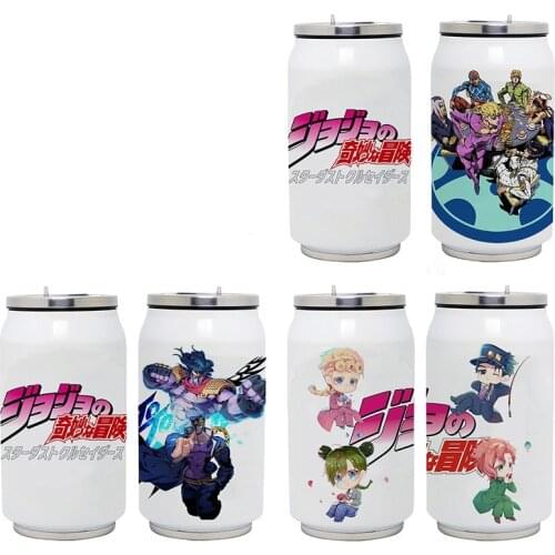 Japanese style Anime JoJos Bizarre Adventue Stainless Steel Thermos Cup Cosplay Vacuum CupToy Gifts 350ml