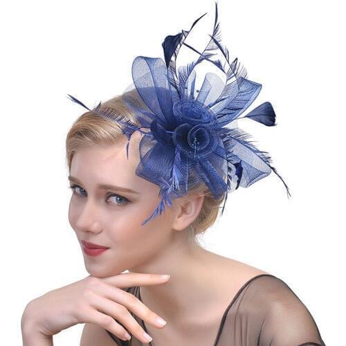 2018 New Fashion Bridal Hat Flower with Leather Women Lady Banquet Head Wear Handmade Hairpin Bride Veils Wedding Hats