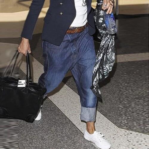 Jeans women 2021 Europe and the United States street high waist pants casual jeans pants large size mothers wide leg pants