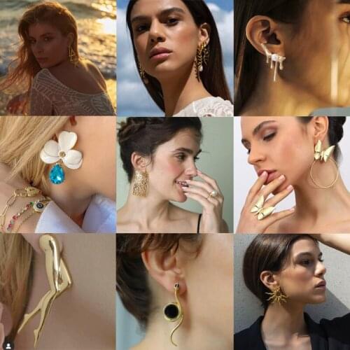 Tocona Funny Spider Pretty Flowers Drop Earrings for Women New Trendy Snake Colorful Crystal Stone Sun Party Jewelry Pendiente