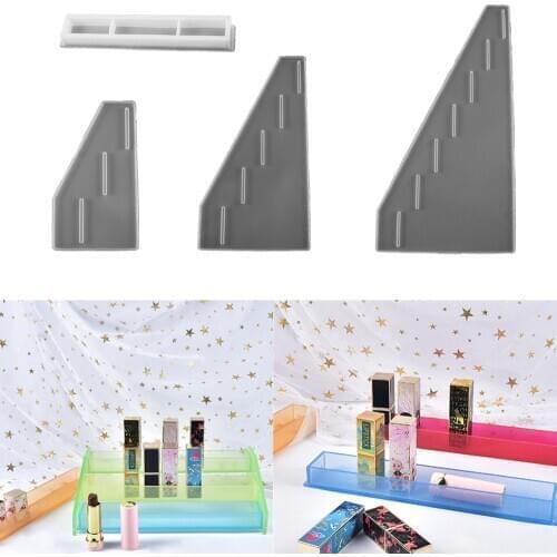 1Set Lipstick Storage Box Silicone Molds Lipbalm Trinket UV Epoxy Resin Mold for DIY Jewelry Making Makeup Container Accessories