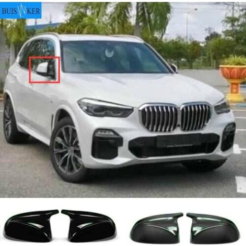 1 Pair For BMW X3 G01 X4 G02 X5 G05 2018 2019 2020+ X6 2019 2020 Carbon Fiber Mirror Cover Side Door Rearview Cover Caps