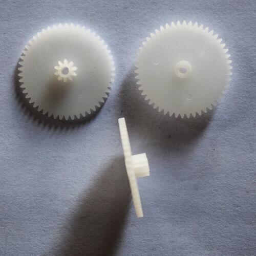 10/100pcs 50+10teeth loose fit 2mmshaft double plastic gears/reduction gear/diy toy parts technology model rc car 50102B