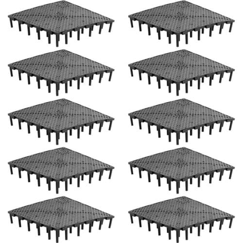 20pcs Fish Tank Bottom Filter Plate PVC Splicing Clapboard Bottom Filter (Black)