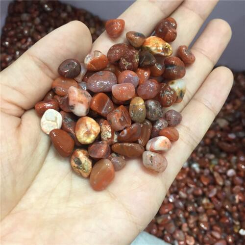 100g natural stones and minerals red agate tumbled stone for fish tank aquarium garden home decoration wholesale