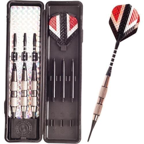 3Pcs/Set Professional Aluminium Alloy Plastic Darts Shaft Tip Flights with Box office home Flight Harrow Point Throwing Toy Set