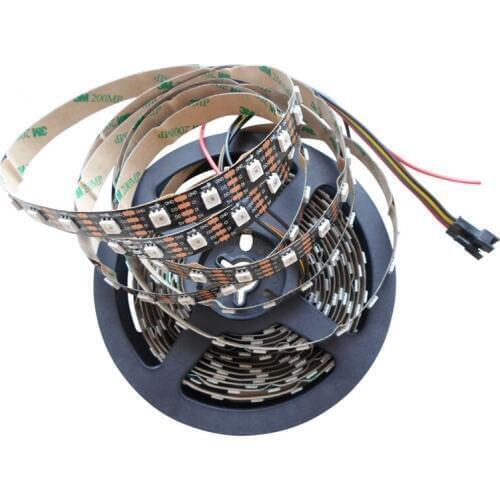 5mX High quality APA102 5050SMD White color (3000K/4500K/6500K) addressable led strip 32/60/72/144LEDs/m BLACK PCB free shipping