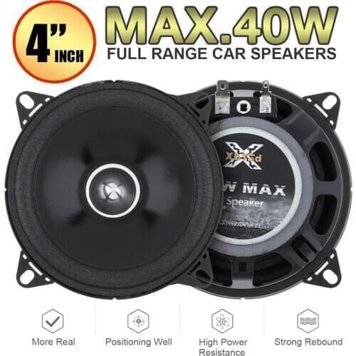Car Audio Speaker 2pcs 4 Inch 40W Full Range Frequency Heavy Mid-bass Ultra-thin Modified Speaker Non-destructive Installation