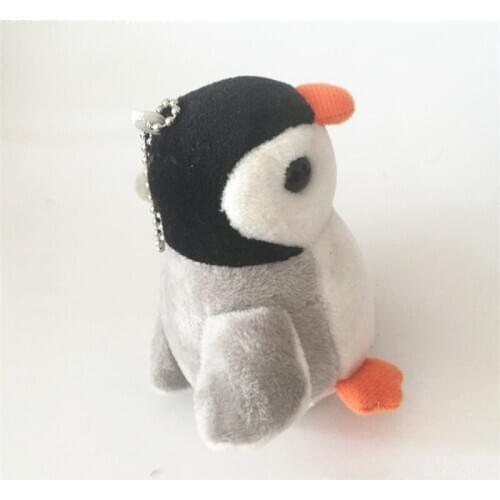 10CM Cute Fluffy Fur Pompon Penguin Key Chain Women Pompom Animal Keychain Female Bags Car Charms Trinket Jewelry Party Gift