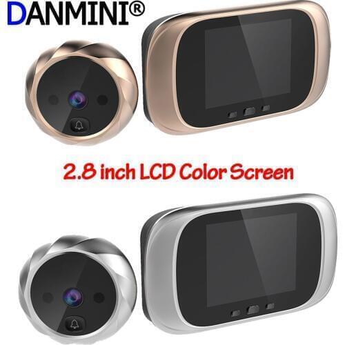 2.8 Inch Smart Digital Doorbell Camera 90 Degree Door Eye Doorbell Electronic Peephole Door Camera Viewer Outdoor Door Bell New