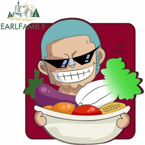 EARLFAMILY 13cm x 13cm One Car Sticker Anime Cartoon Polyethylene JDM Sunscreen Waterproof Oem