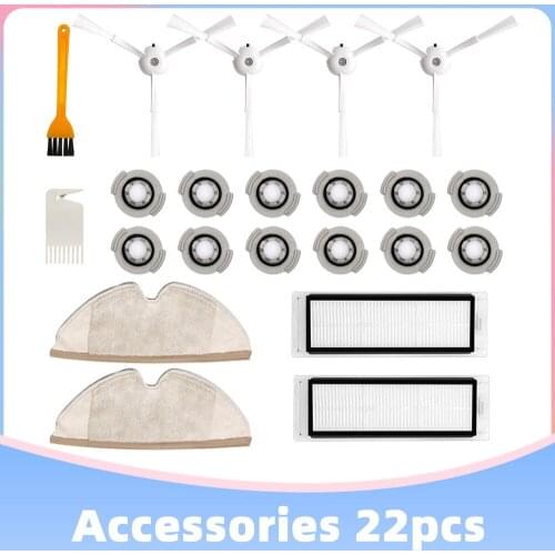 HEPA Filter Mop Cloths Side Brushes Set for Xiaomi Roborock S50 S55 S5 1S Xiaowa E25 Vacuum Cleaner Parts Accessories
