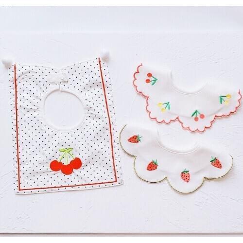 INS Korean Style Cotton Gauze Bib Flower Shape Wild Fashion Baby Saliva Towel Infant Drooling Pocket 0-2 Years Old Kids Acces