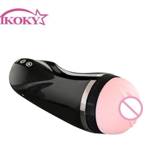 IKOKY 9 Frequency Masturbation Cup Male Masturbator Artificial Vagina Adult Sex Products Silicone Sex Toys for Men