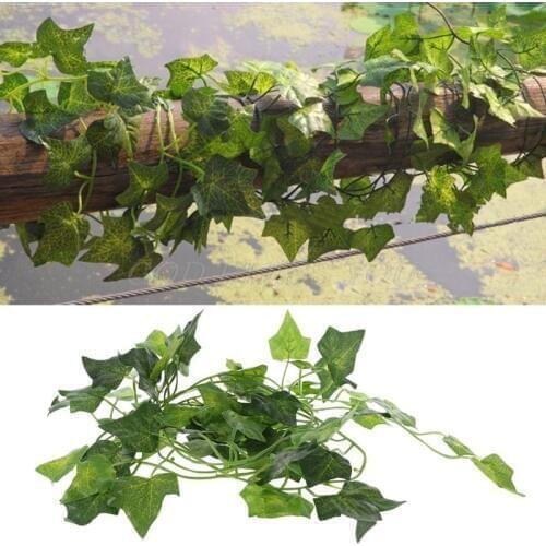 Artificial Vine Reptile Lizards Terrarium Decoration Chameleons Climb Rest Plants Leaves Drop Shipping