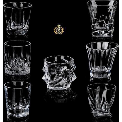 Thick bottom classical crystal glass Irregular shape Brandy Whiskey Wine glass Cylindrical beer mug Light luxury elegant