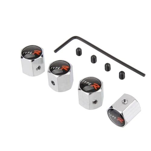 TYPER Car Wheel Tire Valve Stems Caps Anti-Theft Cover For Honda Accord Civic CRV Fit HR-V Vezel Odyssey City Jazz Jade Stream