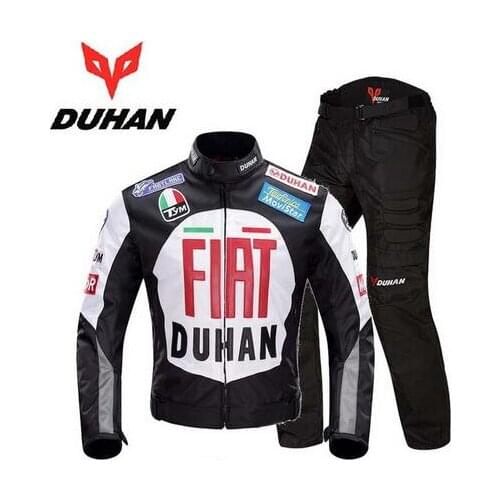 DUHAN 600D Oxford Motorcycle racing suits Breathable Cross country motorbike jacket and pants Moto riding clothes