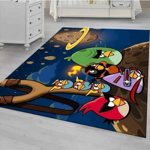 Angry Bird 3 Patterned Carpet ,Non Slip Floor Carpet,Teens Carpet,Turkish Rug