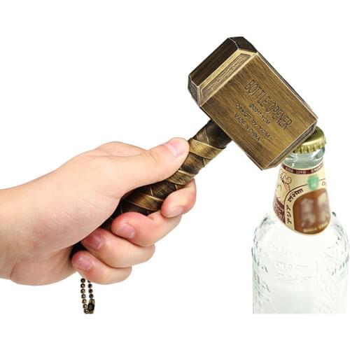 Hammer of Thor Shaped Beer Wine Water Bottle Openers Corkscrew Beverage Wrench Jar Can Opener For Dinner Party Bar Kitchen Tools