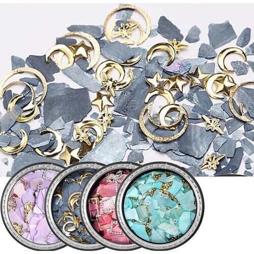 1Mix box Set Star Moon UV Resin Epoxy Mold Copper Round Rivet Sequins Diamond Ornaments For jewelry Accessories Decoration