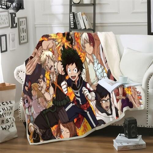 Autumn Blanket Anime My Hero Academia Printed Throw Blankets for Beds Fashion Teenager Home Decoration Kids Thicken Quilt