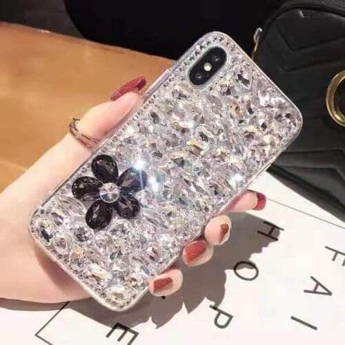 Full Cover 3D Rhinestone Handmade Crystal Bling Shiny Protective Back Cove Clear Plastic Phone Case For Iphone12 11Pro Max X Xs