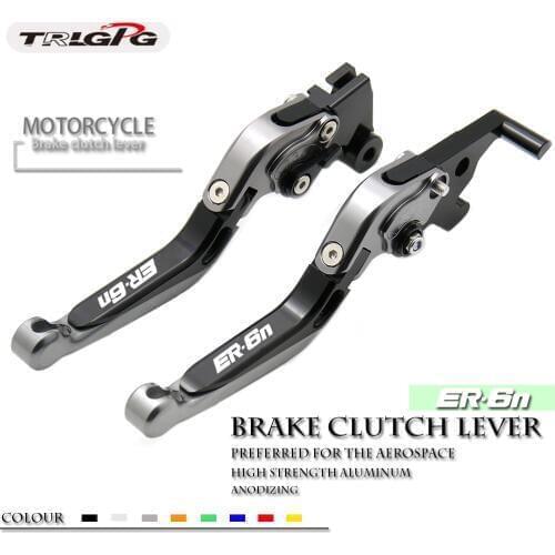 For KAWASAKI ER6N ER-6N 2009 2010 2011 2012 2013 2014-16 Motorcycle Adjustable Folding Brake Clutch Levers Handlebar Hand Grips
