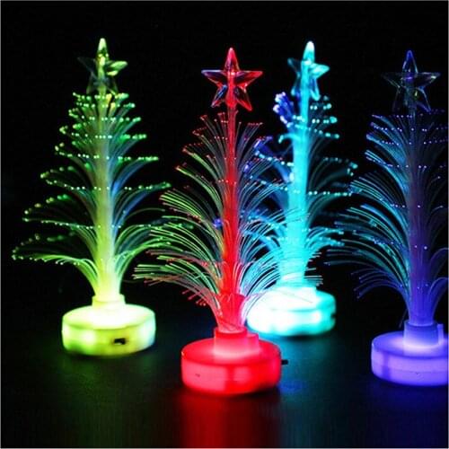 Christmas Glow Tree Double-sided glue flash fiber tree colorful LED glow fiber tree glow night market stall wholesale