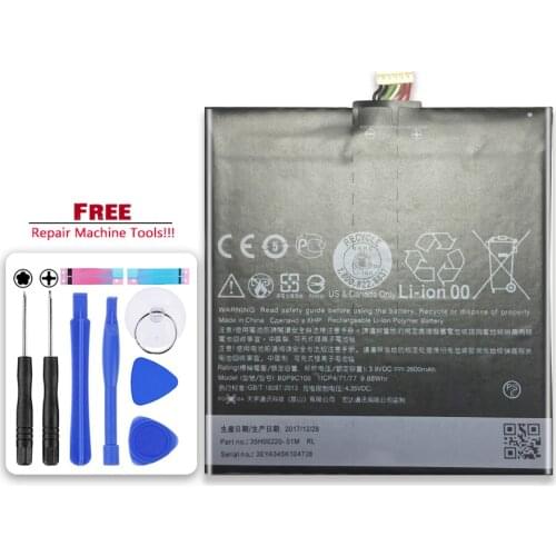 For HTC D816W Desire 816 Dual Sim Replace Polymer Li-ion Battery Mobile Phone Replacement Battery BOP9C100 2600mAh