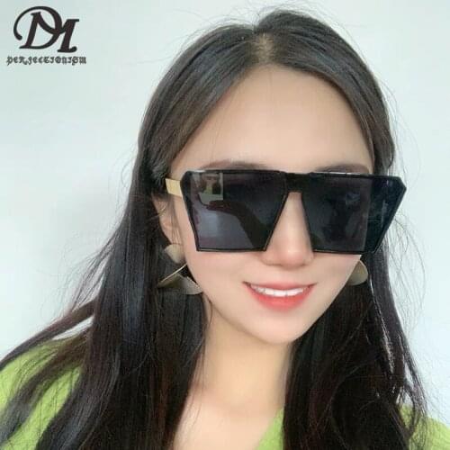 DM PERFECTIONISM Big Frame Sunglasses Retro Square Sunglasses