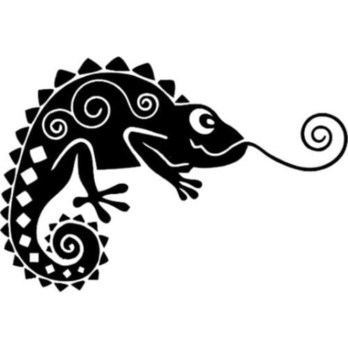 Fashion Chameleon Climbing Lizard Decor Car Stickers Accessories Vinyl 12cm*8cm