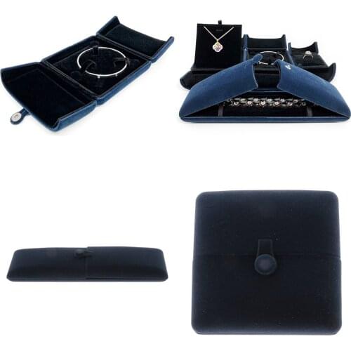 Navy Velvet Jewelry Gift Boxes (Jewelry Packaging for ring earrings bangles bracelets bangles