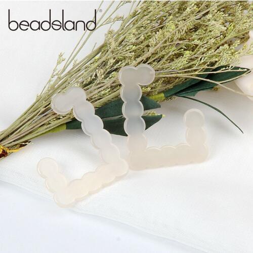 Beadsland Acetic Acrylic Hoop Earrings Fashion Trendy Letter L Shape Women Girls Dancing Party Christmas Gift 39052